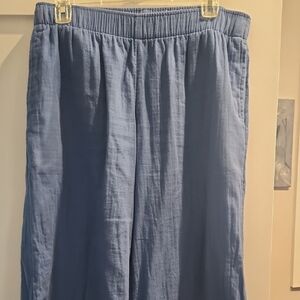 Old Navy Blue Wide Leg Pants Size Medium Petite